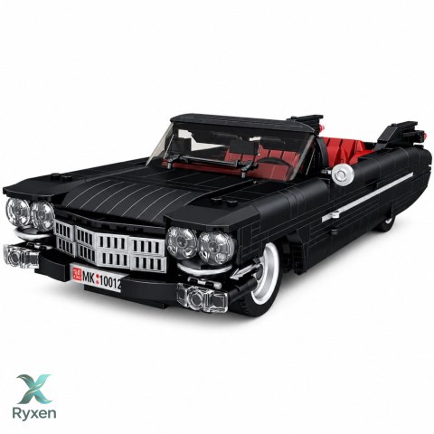 Klocki Konstrukcyjne Samochód Klasyczny Cabrio Cadi-Elrado Czarny 1324 el. LEAN TOYS