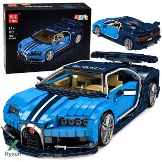Klocki Konstrukcyjne Samochód Sportowy Bugatth Niebieski 1212 el. LEAN TOYS