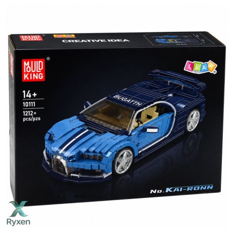 Klocki Konstrukcyjne Samochód Sportowy Bugatth Niebieski 1212 el. LEAN TOYS
