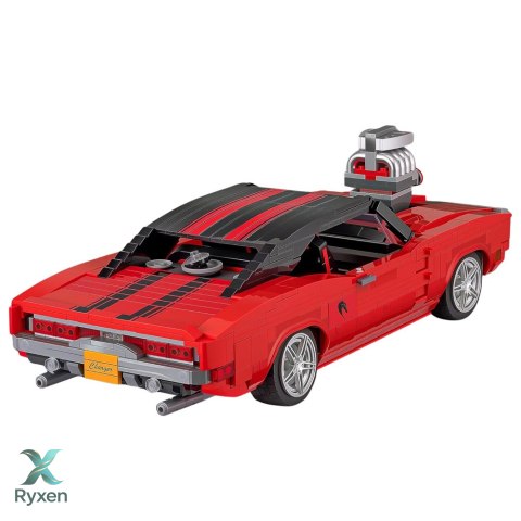Klocki Konstrukcyjne Samochód Sportowy Charger Czerwony 1869 el. LEAN TOYS