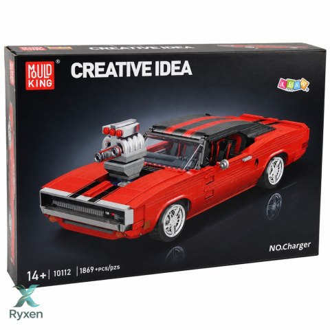 Klocki Konstrukcyjne Samochód Sportowy Charger Czerwony 1869 el. LEAN TOYS