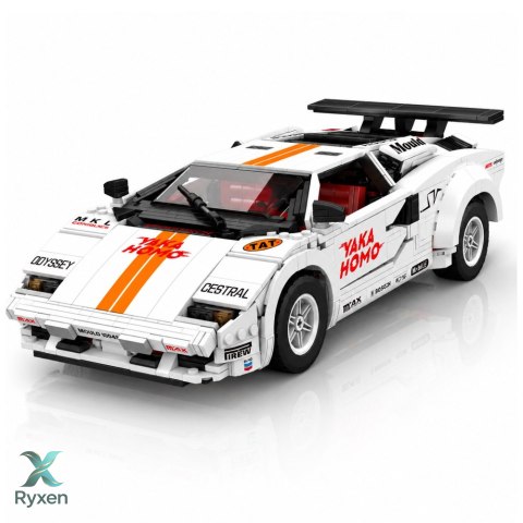 Klocki Konstrukcyjne Samochód Sportowy Zdalnie Sterowany RC Biały 1384 el. LEAN TOYS