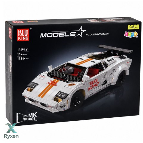 Klocki Konstrukcyjne Samochód Sportowy Zdalnie Sterowany RC Biały 1384 el. LEAN TOYS
