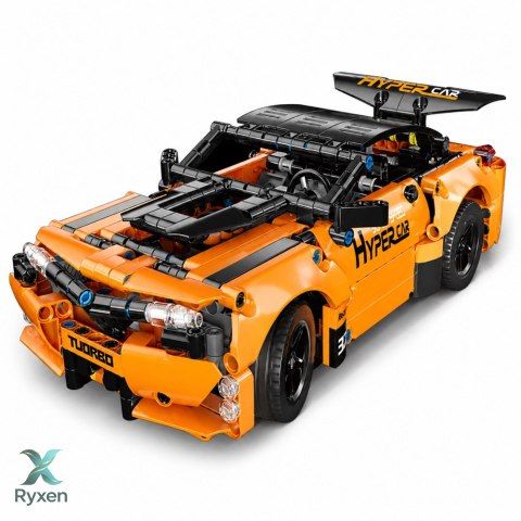 Klocki Konstrukcyjne Samochód Zdalnie Sterowany RC Pomarańczowy 545 el. LEAN TOYS