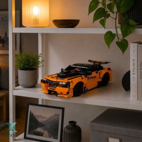 Klocki Konstrukcyjne Samochód Zdalnie Sterowany RC Pomarańczowy 545 el. LEAN TOYS