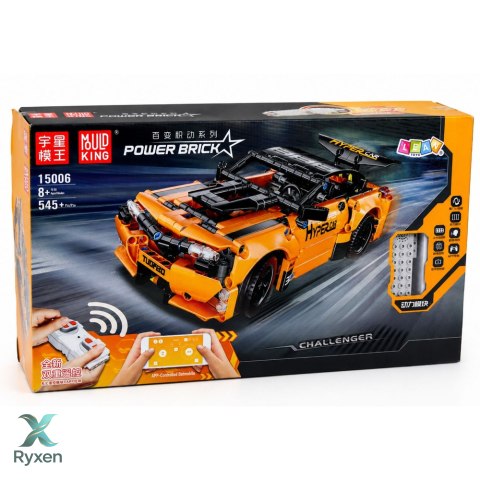 Klocki Konstrukcyjne Samochód Zdalnie Sterowany RC Pomarańczowy 545 el. LEAN TOYS