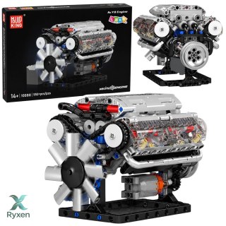 Klocki Konstrukcyjne Silnik V8 Model Mechaniczny Ruchome Tłoki 552 el. LEAN TOYS