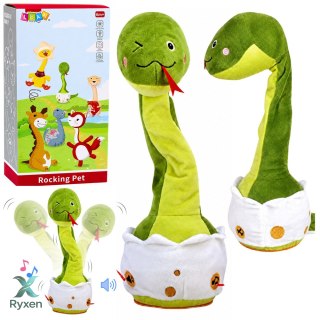 Pluszowy Tańczący Wąż Maskotka Interaktywna Muzyczna Dźwięki Zielony LEAN TOYS