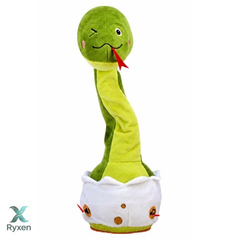 Pluszowy Tańczący Wąż Maskotka Interaktywna Muzyczna Dźwięki Zielony LEAN TOYS