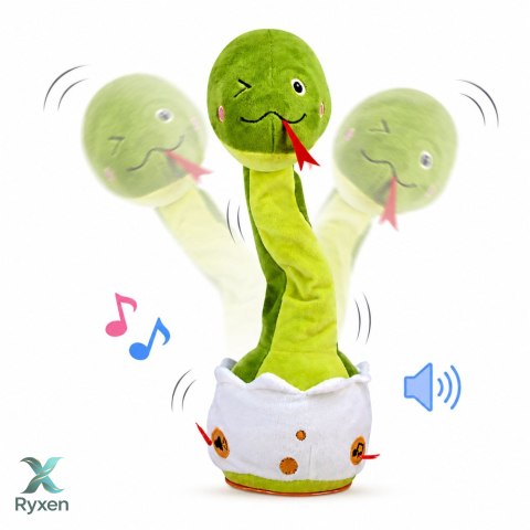 Pluszowy Tańczący Wąż Maskotka Interaktywna Muzyczna Dźwięki Zielony LEAN TOYS
