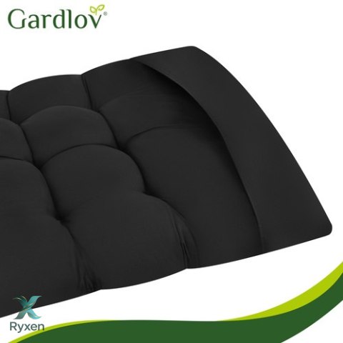 Poduszka pikowana na leżak ogrodowy czarna Gardlov GARDLOV