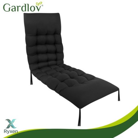 Poduszka pikowana na leżak ogrodowy czarna Gardlov GARDLOV