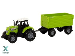 Traktor Rolniczy z Przyczepą Światłą Dźwięki Zielony LEAN TOYS