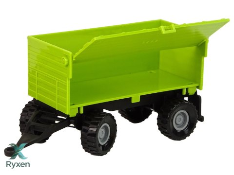 Traktor Rolniczy z Przyczepą Światłą Dźwięki Zielony LEAN TOYS