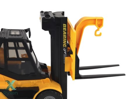 Wózek Widłowy 1:16 Ruchome Widły Dźwięki Światła Żółty LEAN TOYS