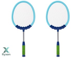 Zestaw 2 Rakietek Do Gry W Badmintona Paletki Lotki Badminton Niebieski LEAN TOYS