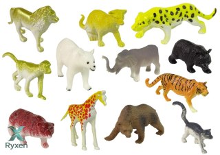 Zestaw Figurek Dzikie Zwierzęta 34 Elementy Safari Lew Gepard Tygrys LEAN TOYS