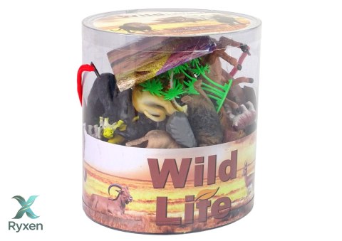 Zestaw Figurek Dzikie Zwierzęta 34 Elementy Safari Lew Gepard Tygrys LEAN TOYS