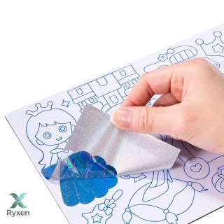 Zestaw Kreatywny Plastyczny Foil Art DIY Wyklejanie Błyszczącą Folią LEAN TOYS