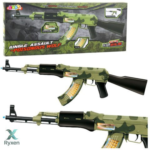 Karabin Wojskowy Moro Wibracje Światła Dźwięki 70cm LEAN TOYS