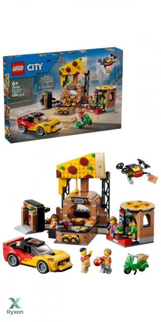 Klocki city 60496 dostawa pizzy z pojazdami LEGO