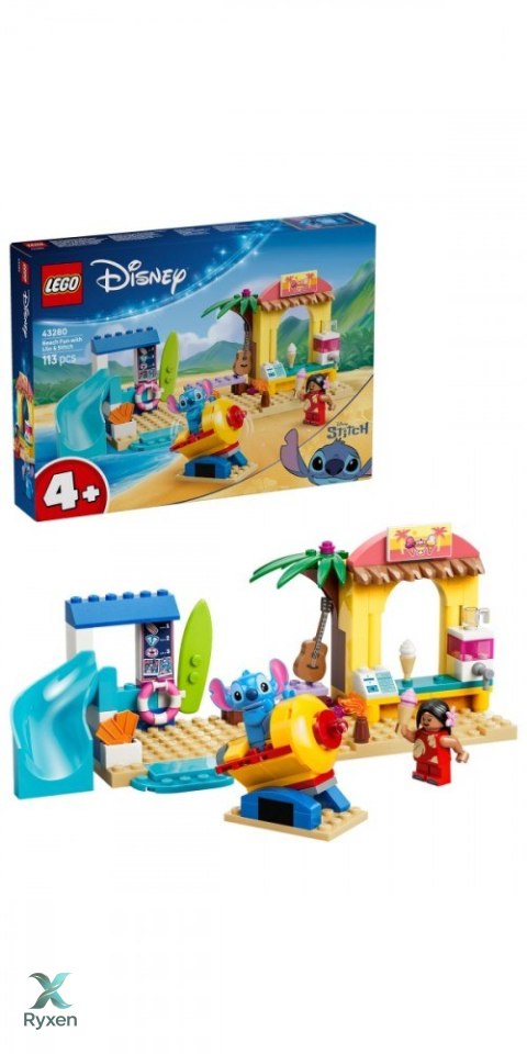 Klocki disney 43280 zabawa na plaży z lilo i stitchem LEGO