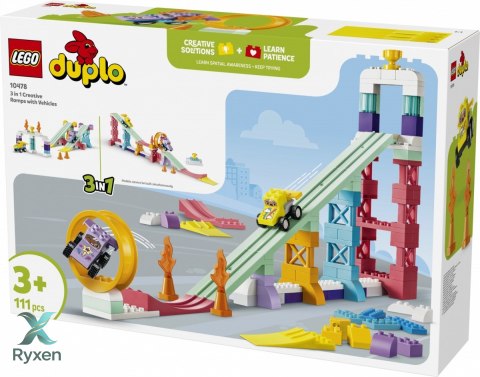 Klocki duplo 10478 kreatywne rampy 3 w 1 z pojazdami LEGO