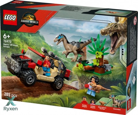 Klocki jurassic world 76972 ucieczka terenówką przed raptorem LEGO