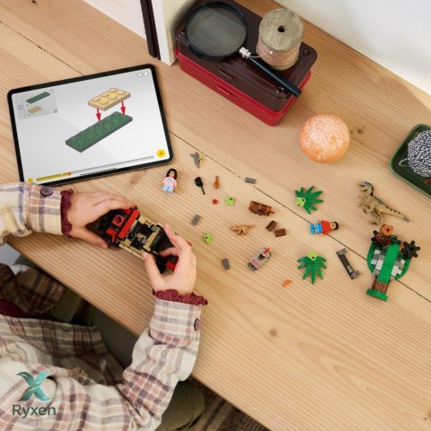 Klocki jurassic world 76972 ucieczka terenówką przed raptorem LEGO