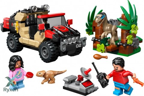 Klocki jurassic world 76972 ucieczka terenówką przed raptorem LEGO