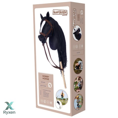 Koń na kiju hobby horse hoppihorse a3 czarny, maść kara TOOTINY