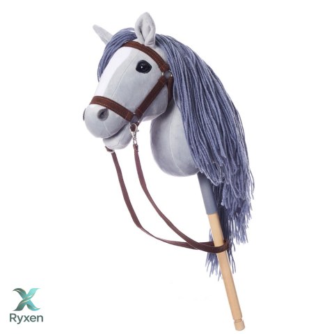 Koń na kiju hobby horse hoppihorse a3 szary, maść siwa TOOTINY
