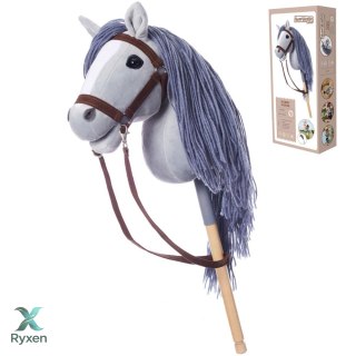 Koń na kiju hobby horse hoppihorse a3 szary, maść siwa TOOTINY