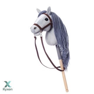 Koń na kiju hobby horse hoppihorse a4 szary, maść siwa TOOTINY