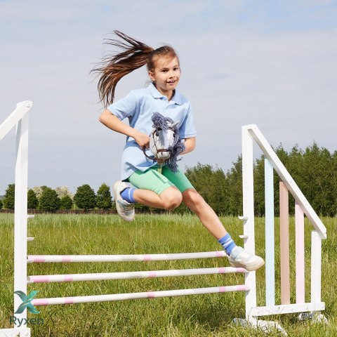 Koń na kiju hobby horse hoppihorse a4 szary, maść siwa TOOTINY