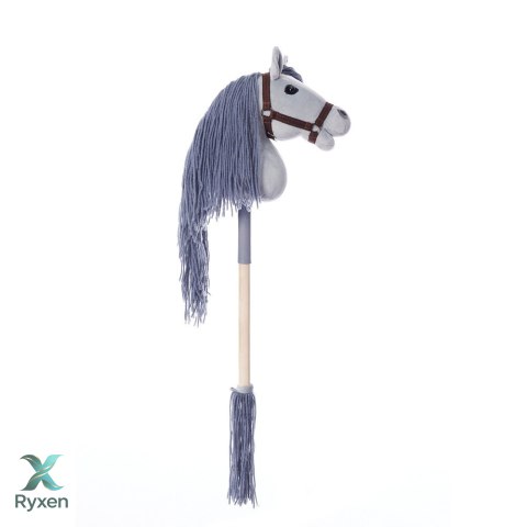 Koń na kiju hobby horse hoppihorse a4 szary, maść siwa TOOTINY