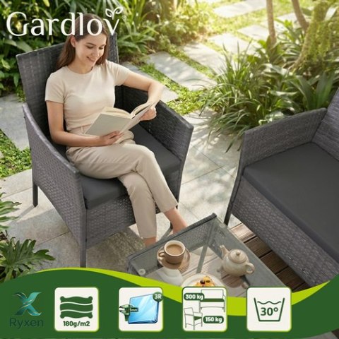 Meble ogrodowe rattanowe antracyt Gardlov 26907 GARDLOV