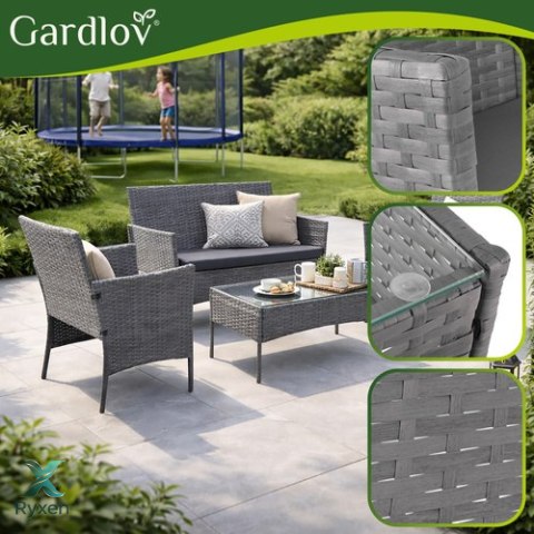 Meble ogrodowe rattanowe antracyt Gardlov 26907 GARDLOV