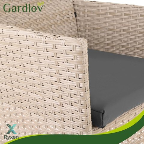 Meble ogrodowe rattanowe beżowe Gardlov 26909 GARDLOV