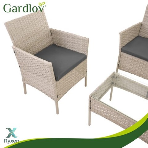 Meble ogrodowe rattanowe beżowe Gardlov 26909 GARDLOV