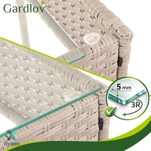 Meble ogrodowe rattanowe beżowe Gardlov 26909 GARDLOV