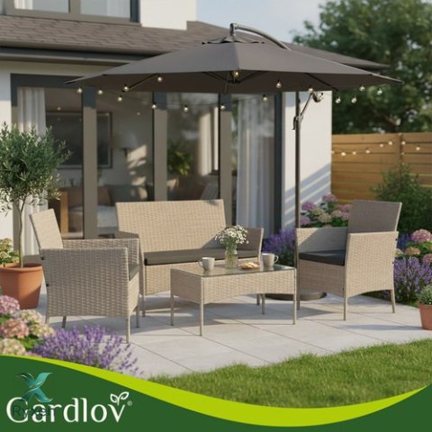 Meble ogrodowe rattanowe beżowe Gardlov 26909 GARDLOV