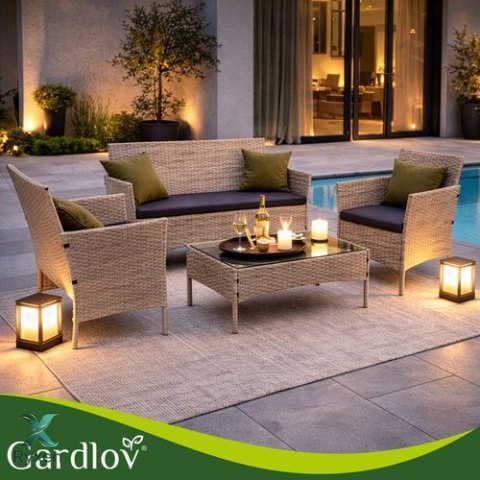 Meble ogrodowe rattanowe beżowe Gardlov 26909 GARDLOV
