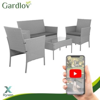 Meble ogrodowe rattanowe szare Gardlov 26910 GARDLOV
