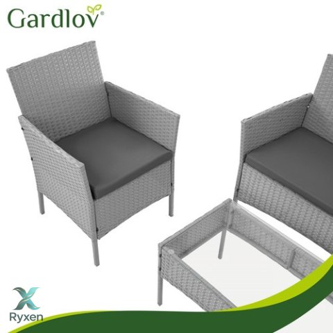 Meble ogrodowe rattanowe szare Gardlov 26910 GARDLOV