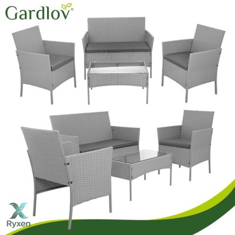 Meble ogrodowe rattanowe szare Gardlov 26910 GARDLOV