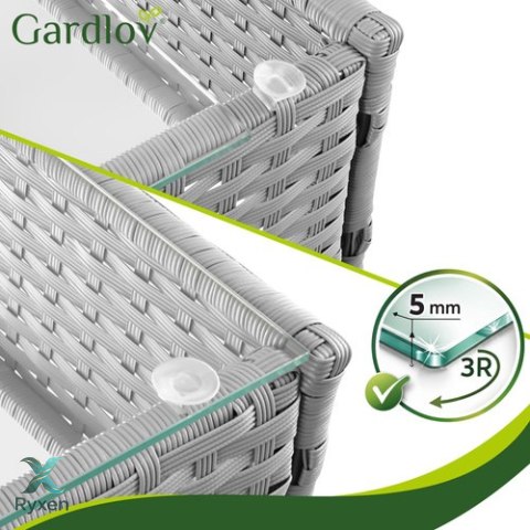 Meble ogrodowe rattanowe szare Gardlov 26910 GARDLOV