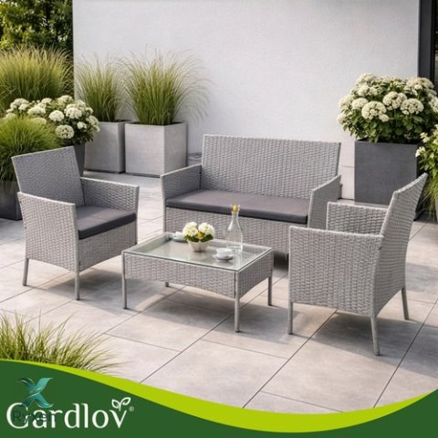 Meble ogrodowe rattanowe szare Gardlov 26910 GARDLOV