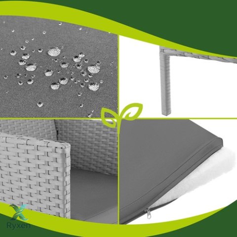 Meble ogrodowe rattanowe szare Gardlov 26910 GARDLOV