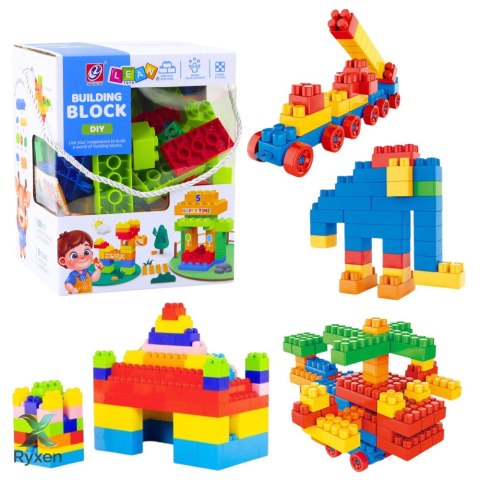 Zestaw Klocki Konstrukcyjne Przestrzenne Kolorowe 100 el. LEAN TOYS